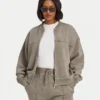 Blouson aviateur délavé Signature pour femme Blouson aviateur délavé Signature pour femme