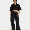 Chemise courte Resort pour femme – noire Chemise courte Resort pour femme – noire