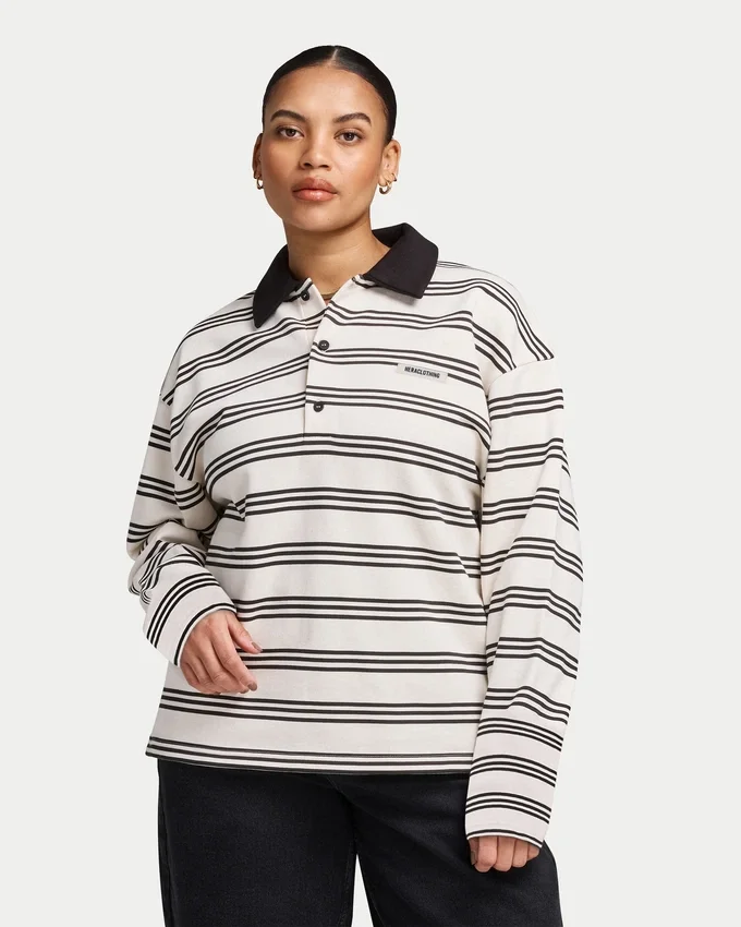 Chemise de rugby rayée pour femme Chemise de rugby rayée pour femme