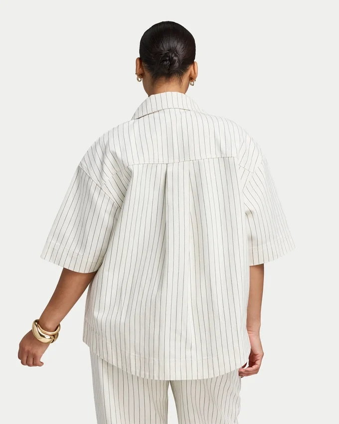 Chemise en denim à manches courtes pour femme Chemise en denim à manches courtes pour femme