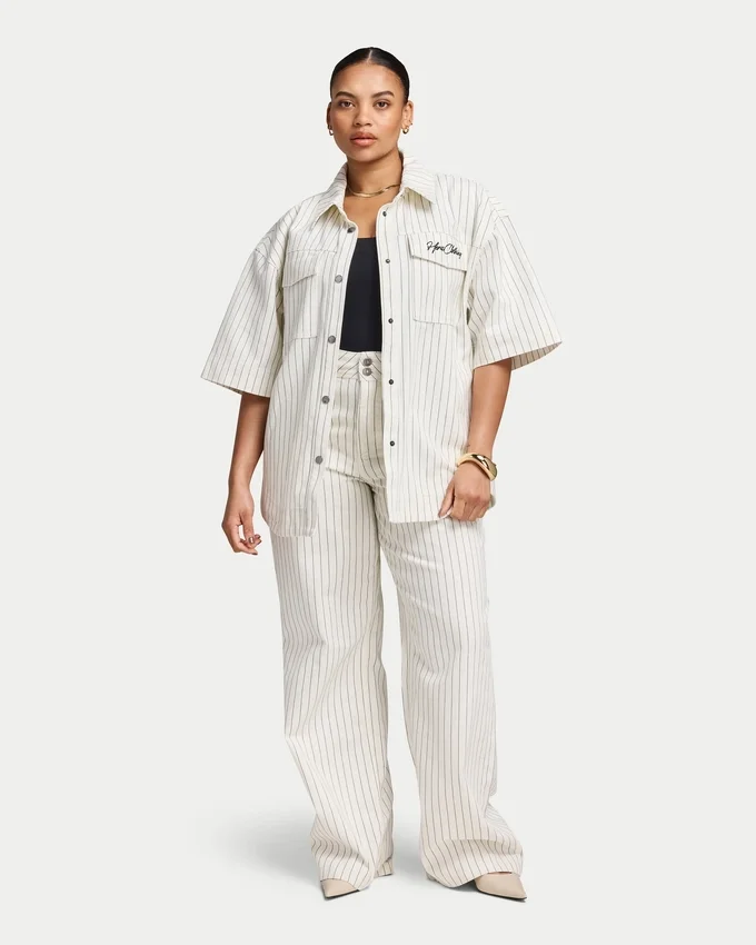 Chemise en denim à manches courtes pour femme Chemise en denim à manches courtes pour femme