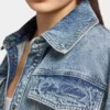 Chemise en denim à manches courtes pour femme Chemise en denim à manches courtes pour femme