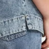 Chemise en denim à manches courtes pour femme Chemise en denim à manches courtes pour femme