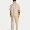 Chemise en lin à manches courtes pour homme en shorts Chemise en lin à manches courtes pour homme en shorts