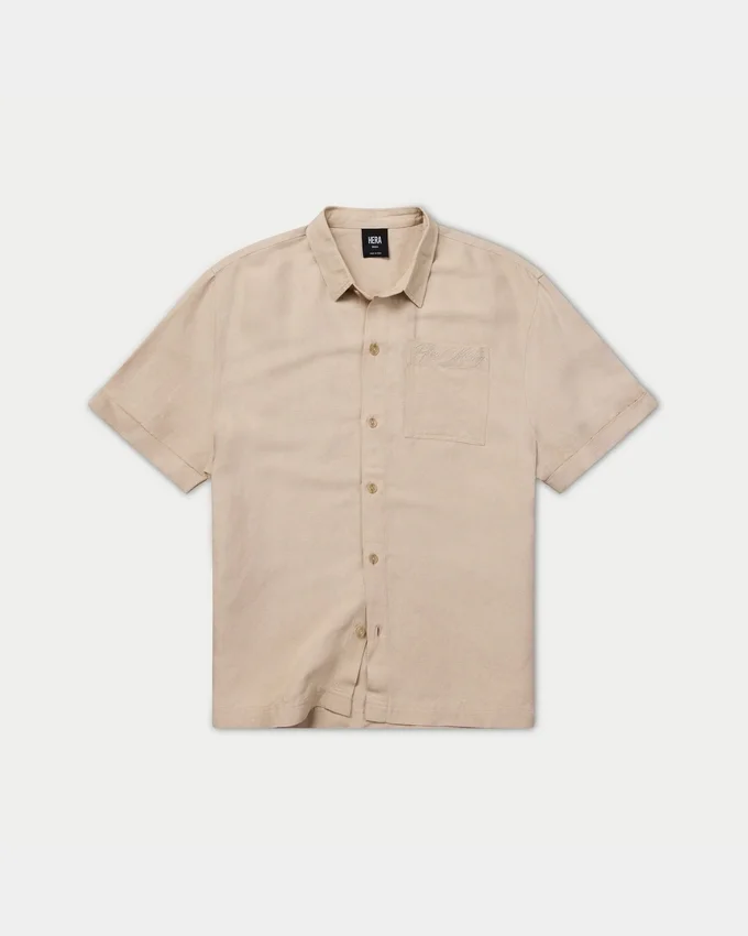Chemise en lin à manches courtes pour homme en shorts Chemise en lin à manches courtes pour homme en shorts