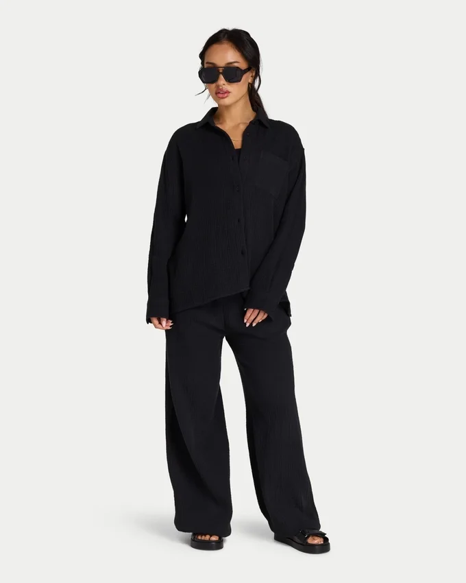 Chemise à manches longues Resort pour femme Chemise à manches longues Resort pour femme