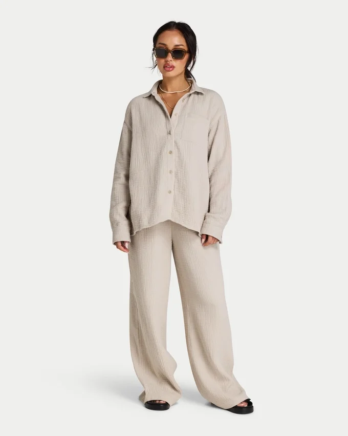 Chemise à manches longues Resort pour femme Chemise à manches longues Resort pour femme
