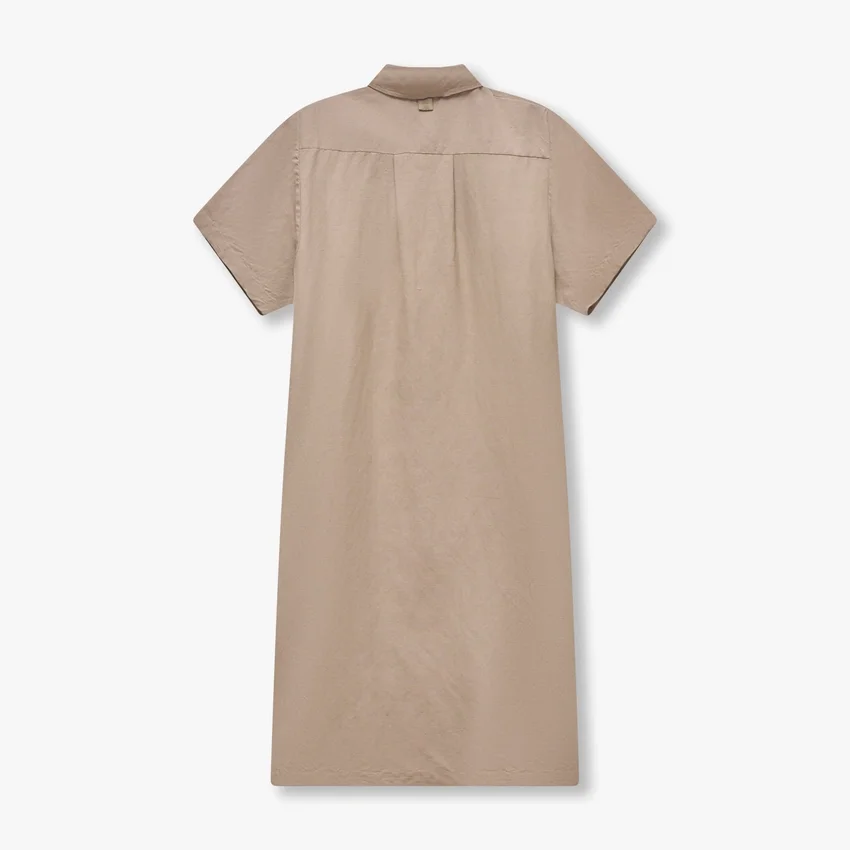Chemise-robe en mélange de lin Rewear – gris marais Chemise-robe en mélange de lin Rewear – gris marais