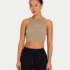 Crop-top « Base Racer » pour femme – gris-vert Crop-top « Base Racer » pour femme – gris-vert