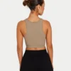 Crop-top « Base Racer » pour femme – gris-vert Crop-top « Base Racer » pour femme – gris-vert