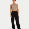 Crop-top « Base Racer » pour femme – gris-vert Crop-top « Base Racer » pour femme – gris-vert