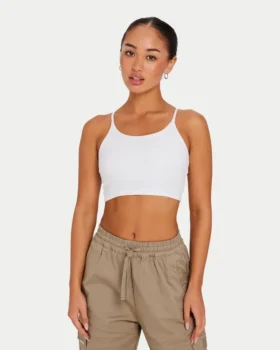 Crop top incontournable pour femme – blanc