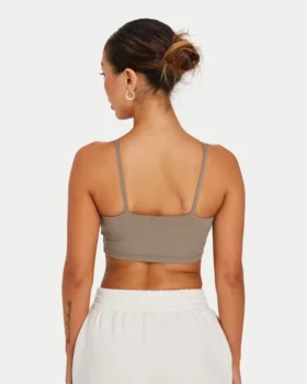 Crop top incontournable pour femme – gris marais