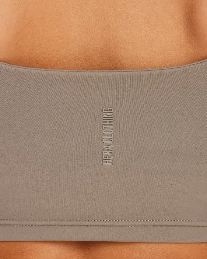Crop top incontournable pour femme – gris marais Crop top incontournable pour femme – gris marais