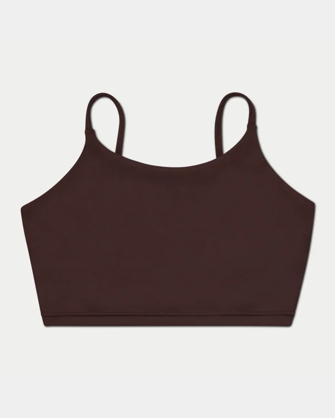 Crop top incontournable pour femme – marron ardoise Crop top incontournable pour femme – marron ardoise