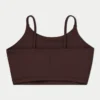 Crop top incontournable pour femme – marron ardoise Crop top incontournable pour femme – marron ardoise