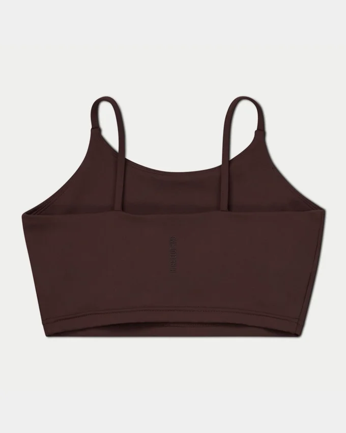 Crop top incontournable pour femme – marron ardoise Crop top incontournable pour femme – marron ardoise