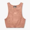 Crop top Racer Base pour femme – marron gland Crop top Racer Base pour femme – marron gland