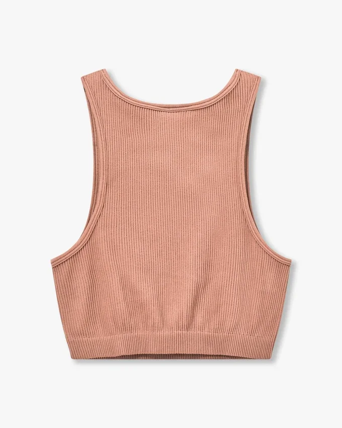 Crop top Racer Base pour femme – marron gland Crop top Racer Base pour femme – marron gland