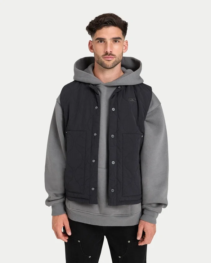 Gilet utilitaire matelassé pour homme – noir Gilet utilitaire matelassé pour homme – noir