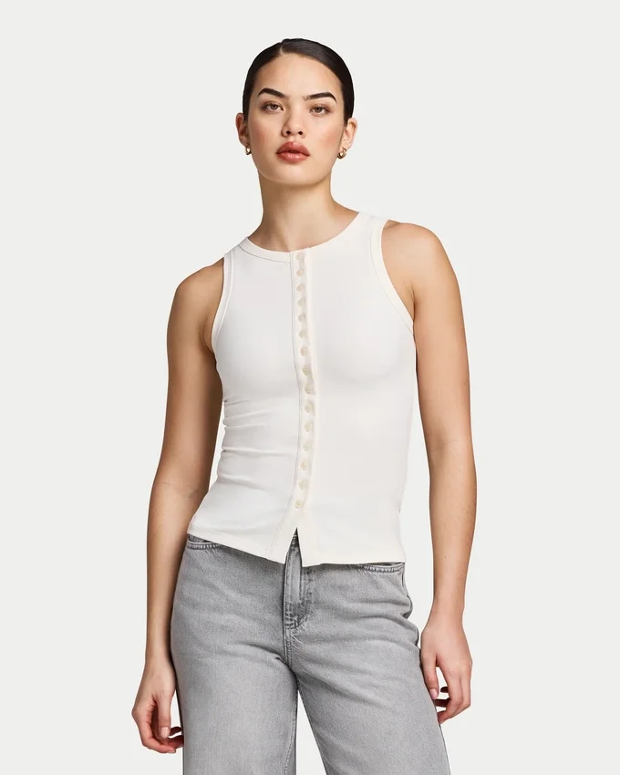 Haut à boutons « Essentials » pour femme Haut à boutons « Essentials » pour femme