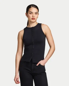 Haut à boutons « Essentials » pour femme