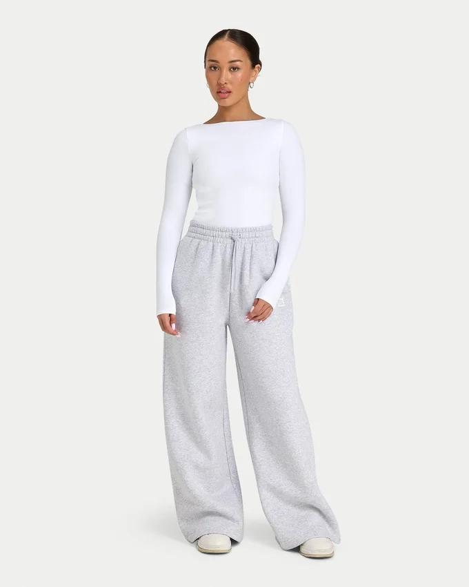 Haut à manches longues Dual Wear pour femme – blanc Haut à manches longues Dual Wear pour femme – blanc