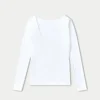 Haut à manches longues Dual Wear pour femme – blanc Haut à manches longues Dual Wear pour femme – blanc