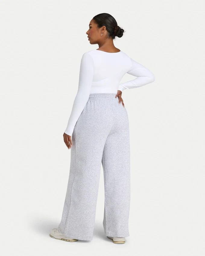 Haut à manches longues Dual Wear pour femme – blanc Haut à manches longues Dual Wear pour femme – blanc