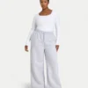 Haut à manches longues Dual Wear pour femme – blanc Haut à manches longues Dual Wear pour femme – blanc