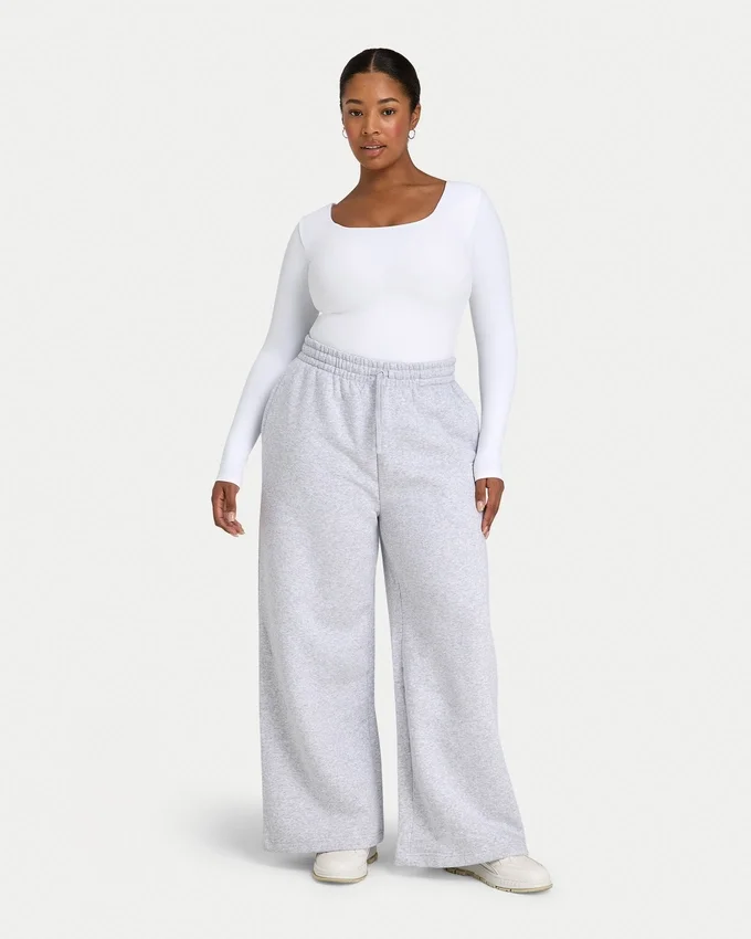 Haut à manches longues Dual Wear pour femme – blanc Haut à manches longues Dual Wear pour femme – blanc
