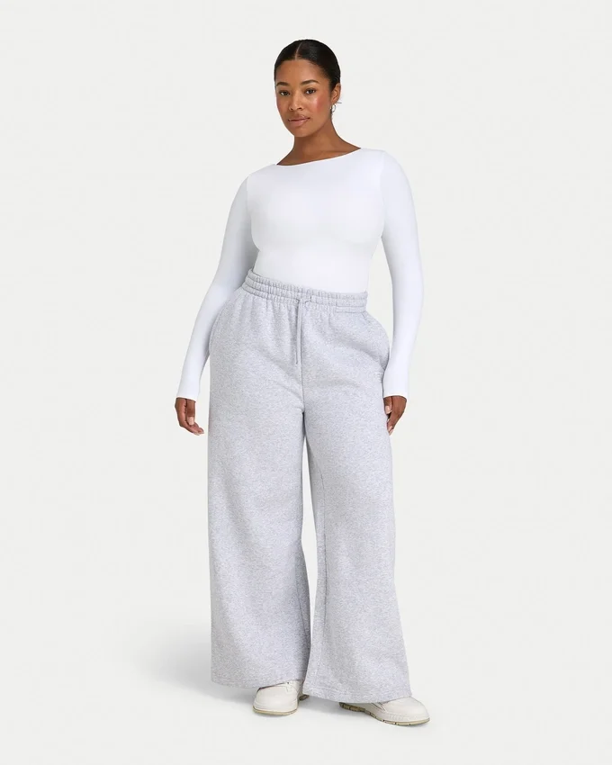 Haut à manches longues Dual Wear pour femme – blanc Haut à manches longues Dual Wear pour femme – blanc