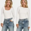 Haut à manches longues Essential Dual Wear pour femme