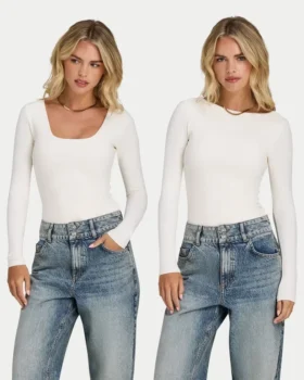 Haut à manches longues Essential Dual Wear pour femme