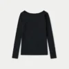 Haut à manches longues polyvalent pour femme – noir Haut à manches longues polyvalent pour femme – noir