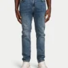 Jean de denim décontracté pour homme – délavage moyen