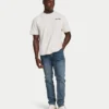Jean de denim décontracté pour homme – délavage moyen