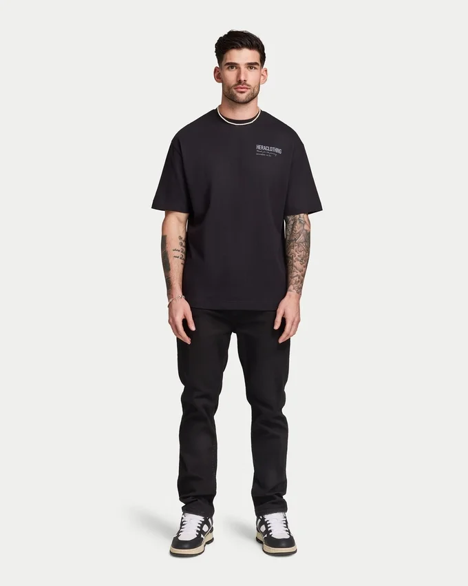 Jean de denim décontracté pour homme – noir Jean de denim décontracté pour homme – noir