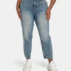 Jean « mom » pour femme – délavage moyen Jean « mom » pour femme – délavage moyen