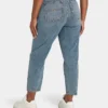 Jean « mom » pour femme – délavage moyen Jean « mom » pour femme – délavage moyen