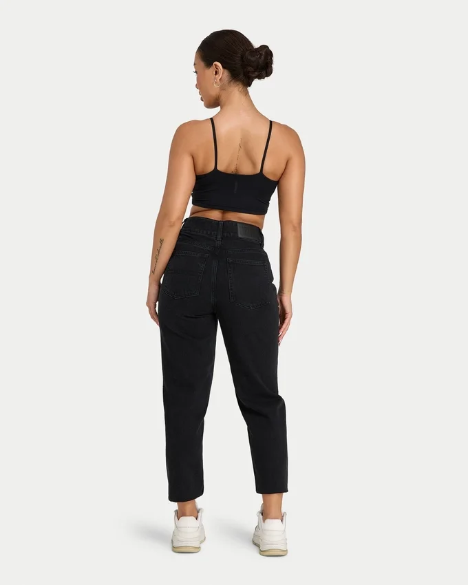 Jean « mom » pour femme – noir délavé Jean « mom » pour femme – noir délavé