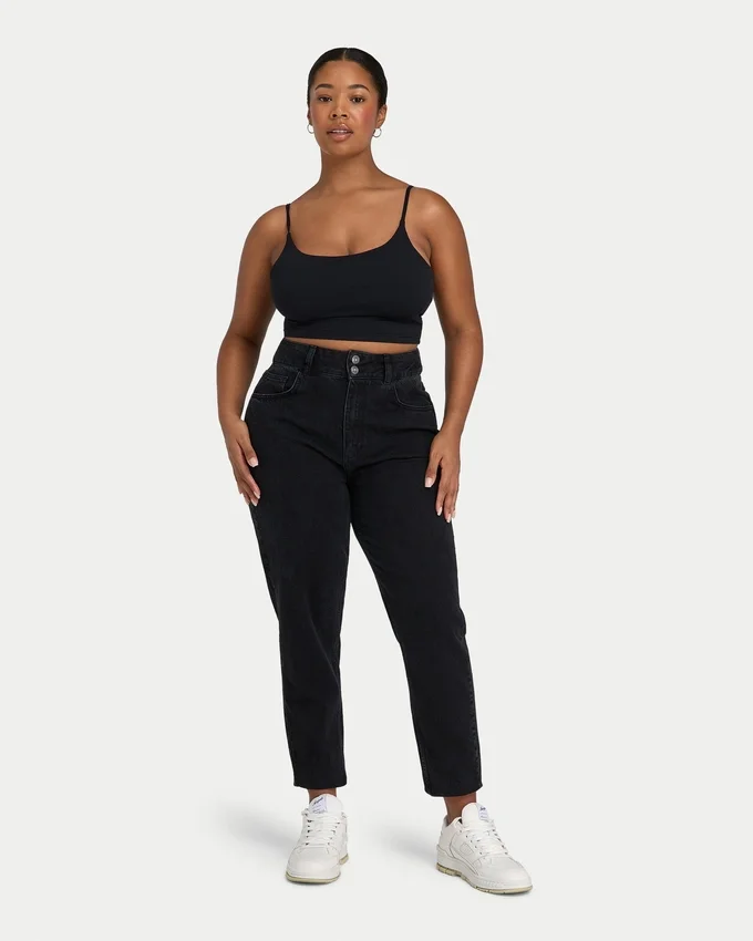 Jean « mom » pour femme – noir délavé Jean « mom » pour femme – noir délavé