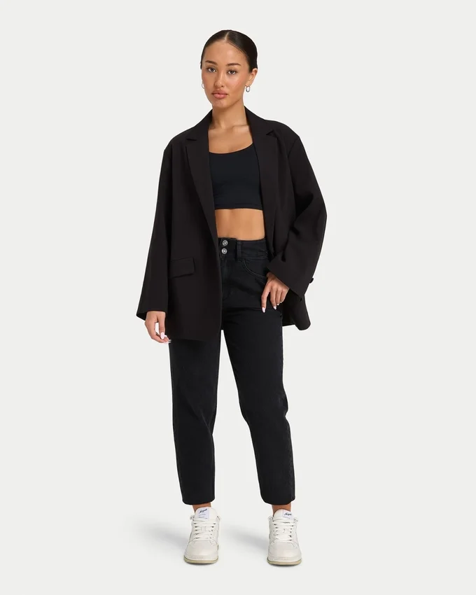Jean « mom » pour femme – noir délavé Jean « mom » pour femme – noir délavé