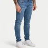 Jean slim pour homme – bleu moyen