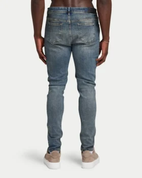 Jean slim pour homme – bleu sable