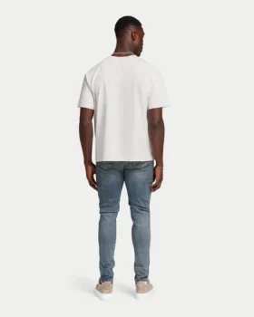 T-shirt oversize unie pour homme – blanc cassé