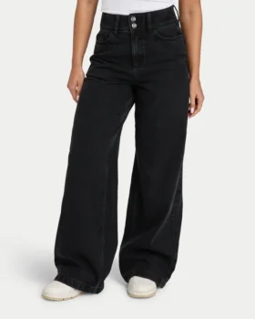 Jeans larges pour femme – noir