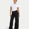 Jeans larges pour femme – noir