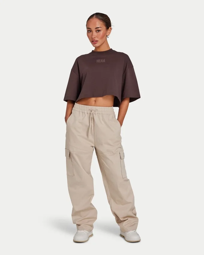 Pantalon cargo femme – couleur avoine Pantalon cargo femme – couleur avoine
