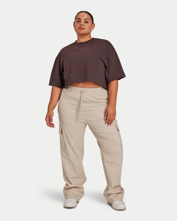 Pantalon cargo femme – couleur avoine Pantalon cargo femme – couleur avoine